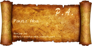 Pautz Aba névjegykártya